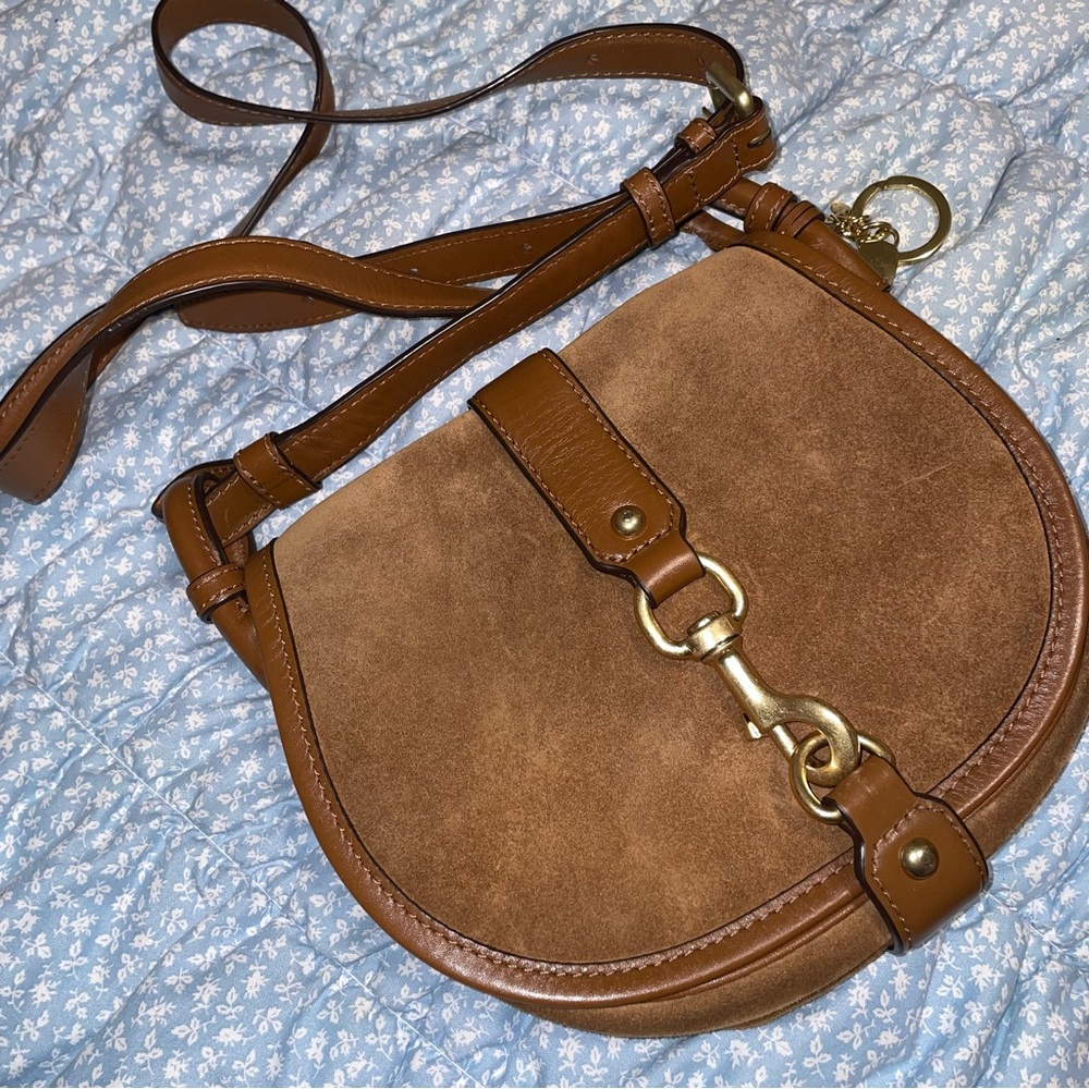 Michael Kors Jamie Medium Suede Saddle Bag